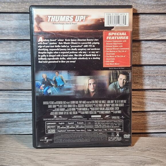 The Life Of David Gale dvd Kevin Spacey movie - Picture 2 of 4